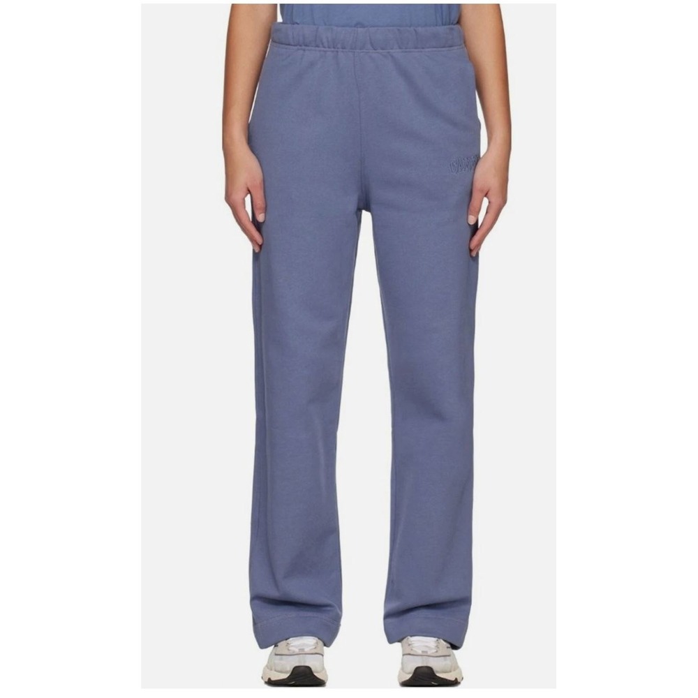GANNI Software Isoli Wide Leg Sweatpants Joggers Logo Purple‎ Sz XS